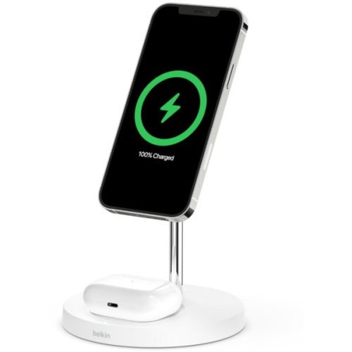 Belkin BOOST CHARGE PRO 2v1 nabíjecí stojánek 15W bílý BELKIN