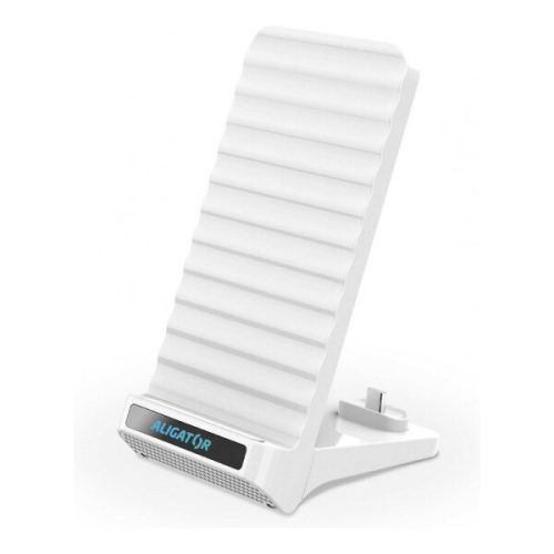 Aligator Stojánek 2v1 s bezdrátovým nabíjením 15W bílý Aligator