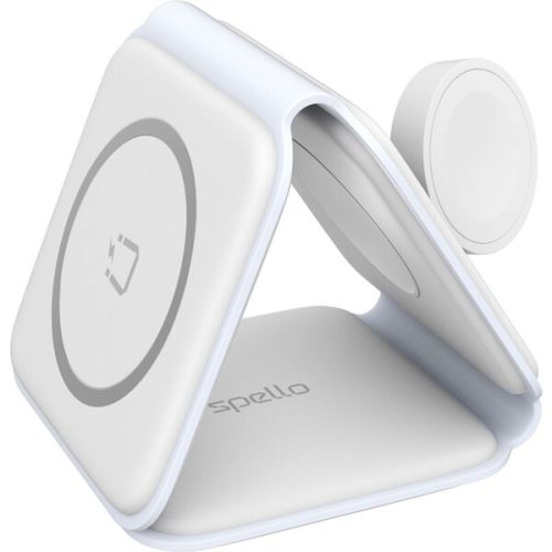 Spello 3in1 Portable bezdrátová nabíječka bílá Spello