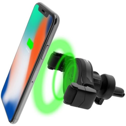 FIXED Roll univerzální držák s Qi nabíjením do mřížky ventilace černý FIXED