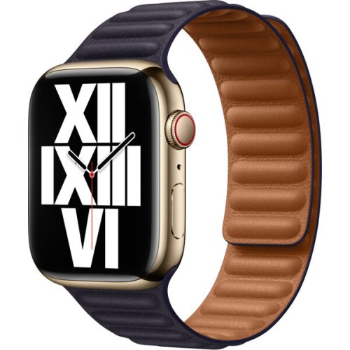 Apple Watch 49/45/44/42mm inkoustově fialový kožený tah - M/L Apple