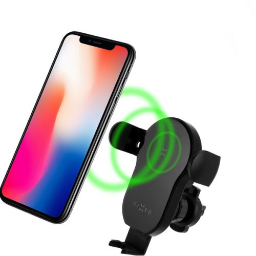 FIXED Matic automatický držák do auta s bezdrátovým nabíjením černý FIXED