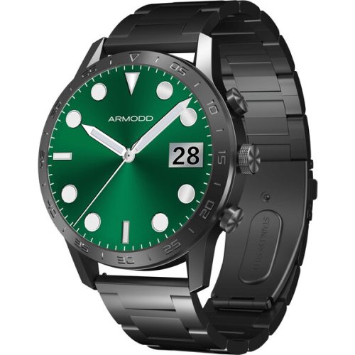 ARMODD Silentwatch 4 Pro černá s kovovým řemínkem + silikonový řemínek ARMODD
