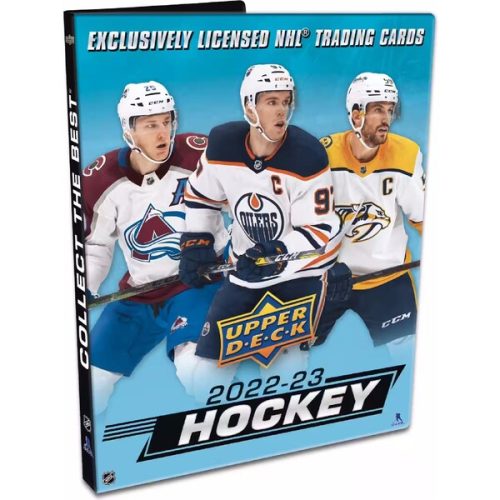 Starter Pack Upper Deck A4 album 2022/23 + 3x balíček hokejových karet Upper Deck