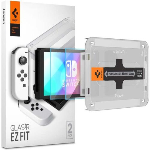 Spigen Glass tR EZ Fit tvrzené sklo pro Nintendo Switch OLED (2 Pack) Spigen