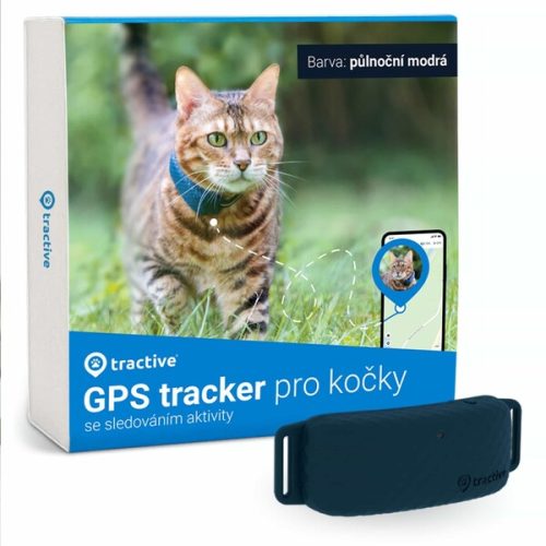 Tractive GPS CAT 4 LTE Tracker a monitor aktivity pro kočky půlnoční modrá Tractive
