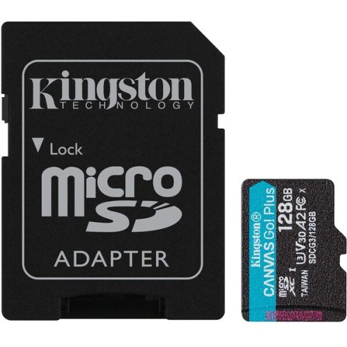 Kingston microSDXC Canvas Go! Plus 128GB 170MB/s UHS-I U3 + SD adaptér Kingston