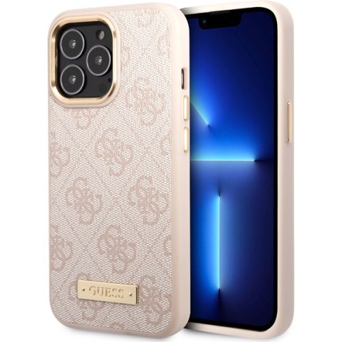 Guess PU 4G MagSafe kryt iPhone 14 Pro Max růžový Guess