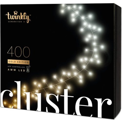 Twinkly Cluster Gold Edition chytrý řetěz se žárovkami 400 ks Twinkly