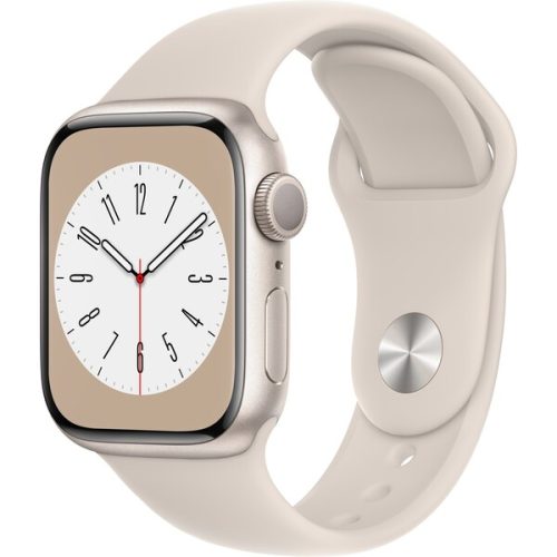 Apple Watch Series 8 41mm bílý hliník s hvězdně bílým sportovním řemínkem Apple