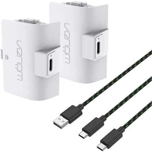 Venom VS2874 baterie 1100mAh pro ovladače Xbox (2ks) bílé + kabel 3m Venom