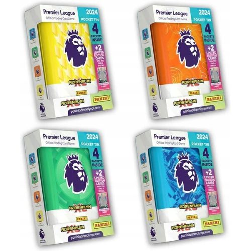 Fotbalové karty PANINI Premier League 2023/2024 - plechová krabička (pocket) PANINI