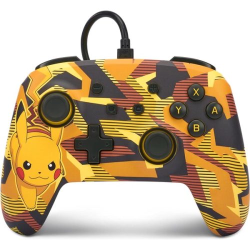 PowerA Enhanced drátový herní ovladač - Camo Storm Pikachu (Switch) PowerA