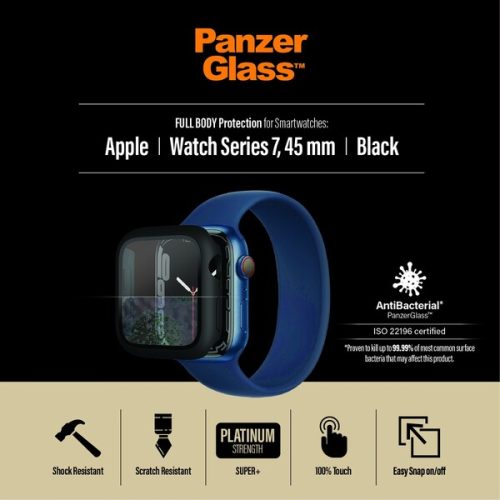PanzerGlass™ Full Protection Apple Watch 7/8/9 45mm (černý rámeček) PanzerGlass