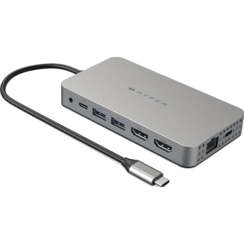 HyperDrive Dual 4K HDMI 10 v 1 USB-C hub stříbrný Hyper