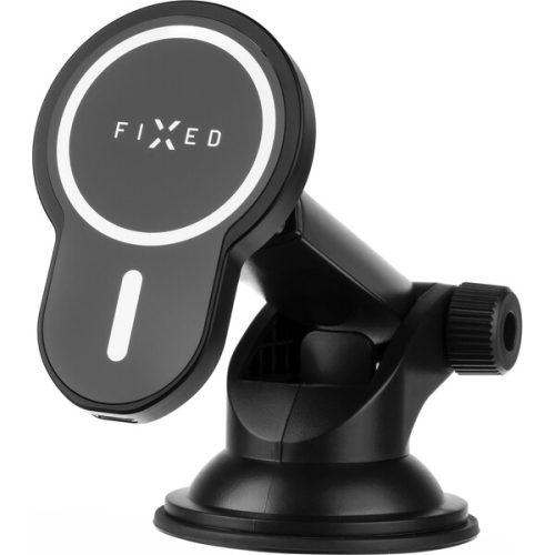 FIXED MagClick XL držák s bezdrátovým nabíjením a MagSafe černý FIXED