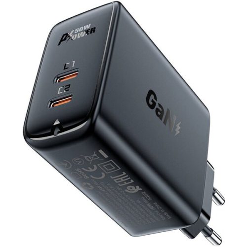 Acefast PD50W GaN nabíječka černá Acefast