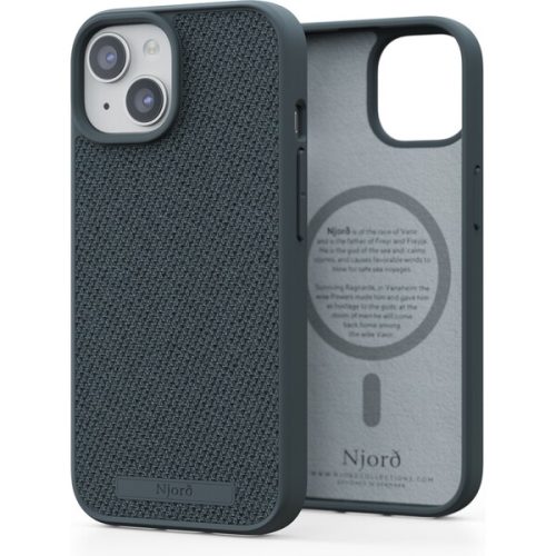 NJORD Fabric MagSafe kryt iPhone 15 tmavě šedý NJORD
