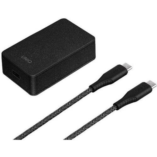UNIQ Versa Slim USB-C (PD) 18W síťový adaptér s kabelem uhlově šedý UNIQ