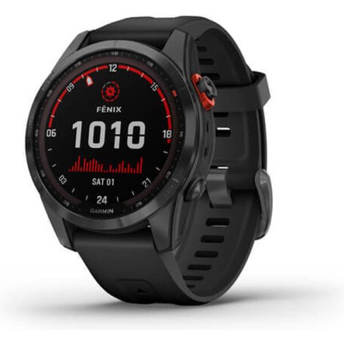Garmin fenix 7S PRO Solar Gray / Black Silicone Band Garmin