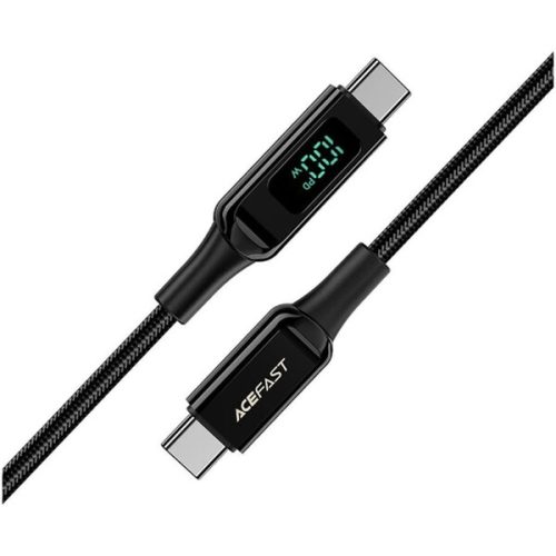 Acefast USB-C/USB-C 100W nabíjecí data kabel s displejem černý Acefast