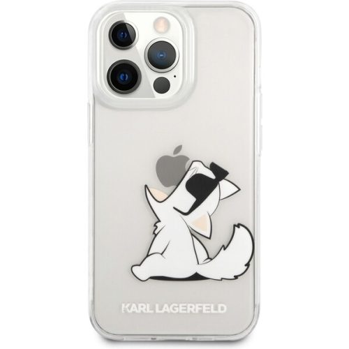 Karl Lagerfeld PC/TPU Choupette Eat kryt iPhone 14 Pro čirý Karl Lagerfeld