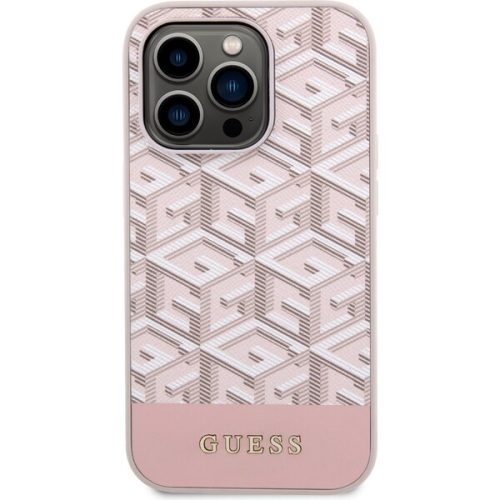 Guess PU G Cube MagSafe kryt iPhone 13 Pro Max růžový Guess