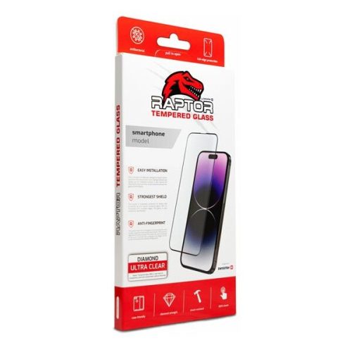 Swissten Raptor Diamond ultra clear 3D temperované sklo Motorola E40 černé SWISSTEN