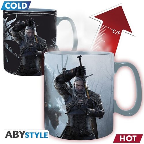 Hrnek Zaklínač - Geralt a Ciri 460 ml (měnící se motiv) Abysse Corp