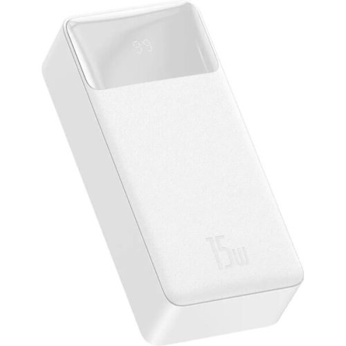Baseus Bipow Powerbanka s displejem 30000mAh (15W) bílá BASEUS