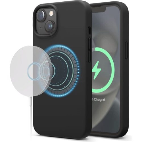 ELAGO silikonový kryt s MagSafe pro iPhone 14 černý ELAGO