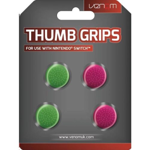 Venom VS4917 Thumb Grips krytky ovládacích páček pro Switch (4ks) růžové/zelené Venom