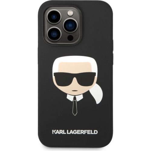 Karl Lagerfeld MagSafe kryt Liquid Silicone Karl Head iPhone 14 Pro černý Karl Lagerfeld