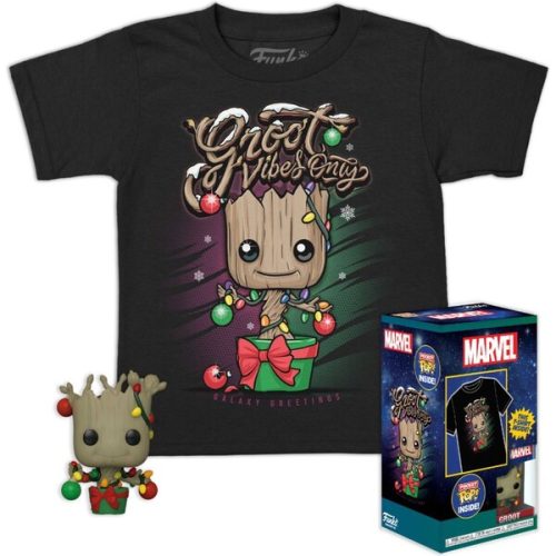 Funko Pocket POP! & Tee: Marvel: GOTG- Holiday Groot S (dětské) Funko