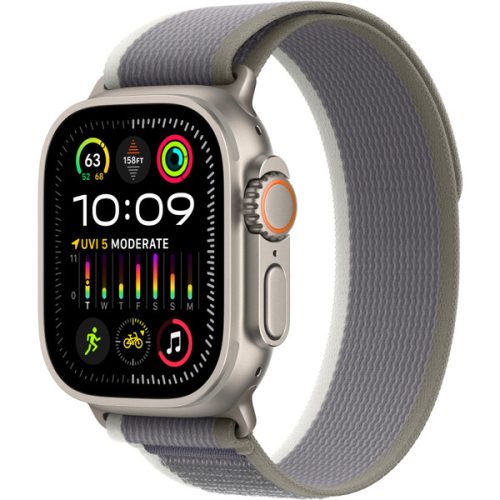 Apple Watch 49/45/44/42mm zeleno-šedý Trailový tah S/M Apple