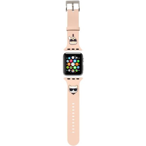 Karl Lagerfeld Karl and Choupette řemínek pro Apple Watch 42/44/45mm růžový Karl Lagerfeld