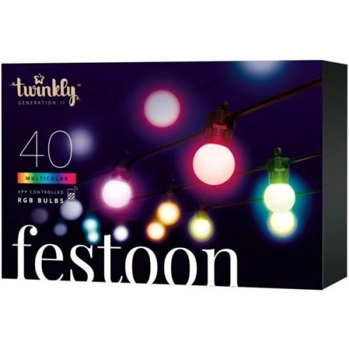 Twinkly Festoon Multi-Color 40 ks chytré žárovky G45 10m Twinkly