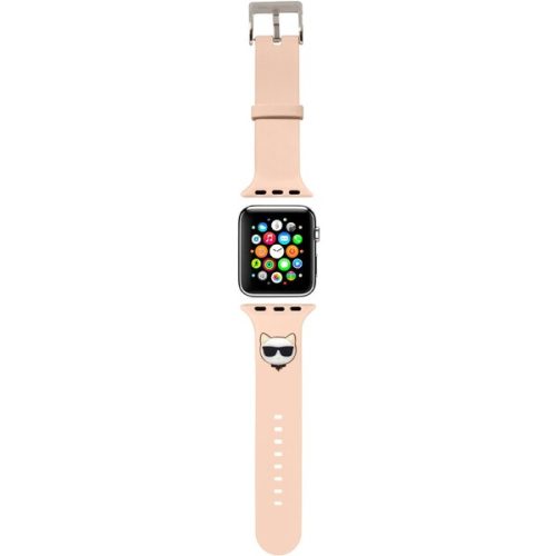 Karl Lagerfeld Choupette Head řemínek pro Apple Watch 38/40/41mm růžový Karl Lagerfeld