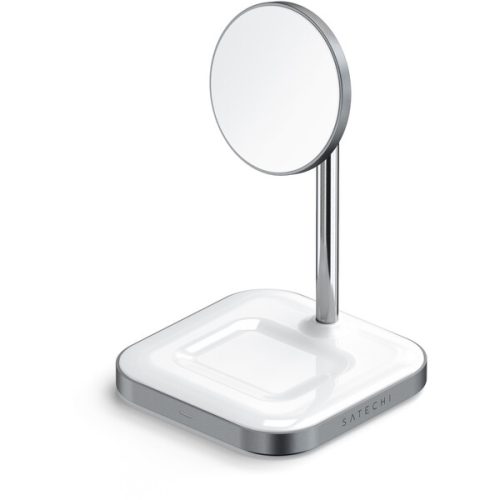 Satechi Aluminium 2-in-1 Magnetic Wireless Charging stand USB-C - White Satechi