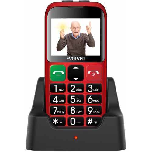 EVOLVEO EasyPhone EB s nabíjecím stojánkem červený EVOLVEO