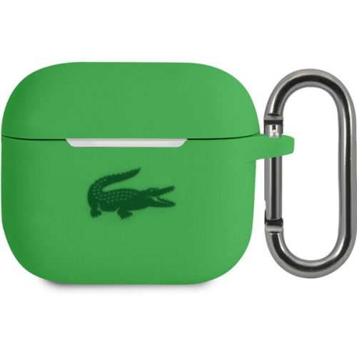 Lacoste Liquid Silicone Glossy Printing Logo Pouzdro pro Airpods 3 Green Lacoste