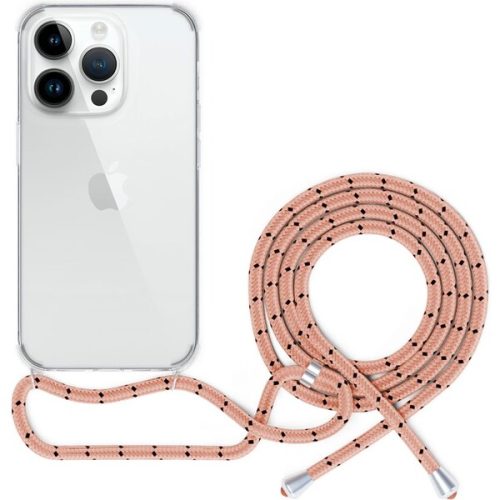 EPICO transparentní kryt se šňůrkou pro iPhone 14 Pro Max růžová EPICO