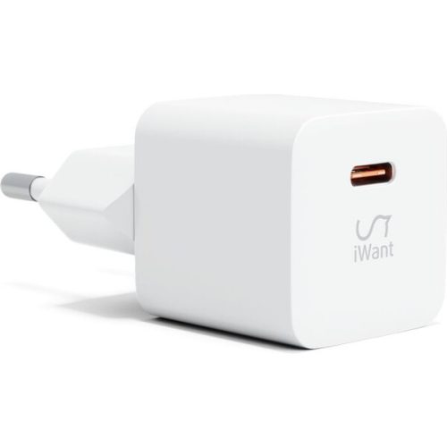 iWant USB-C PD MINI II síťová nabíječka s rychlonabíjením 20W bílá iWant