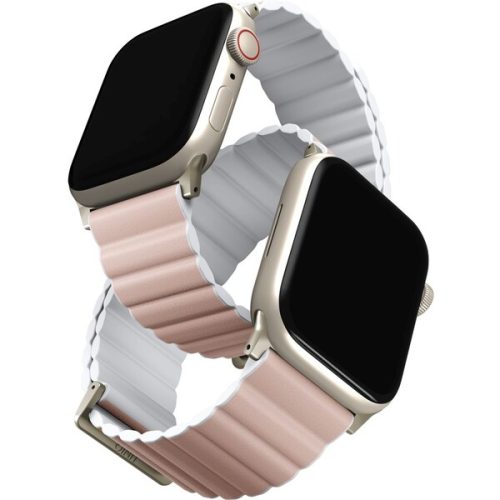 UNIQ Revix Premium Edition řemínek pro Apple Watch 41/40/38mm Blush (růžový/bílý) UNIQ