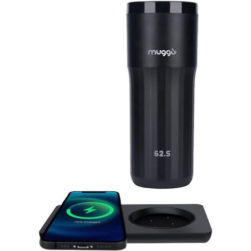 Muggo Travel inteligentní cestovní hrnek černý Muggo