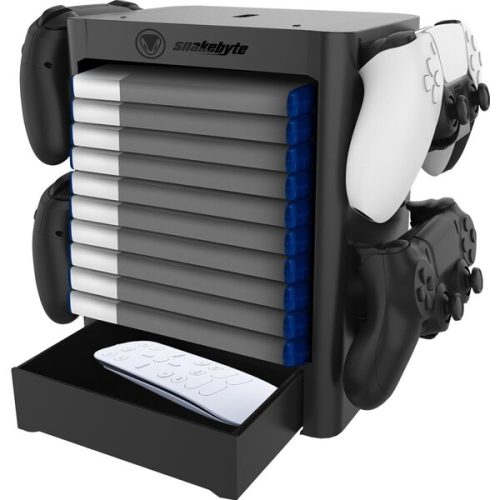 SNAKEBYTE PS5 GAMES:TOWER 5™ stojánek pro hry a ovladače (PS5) černý SNAKEBYTE