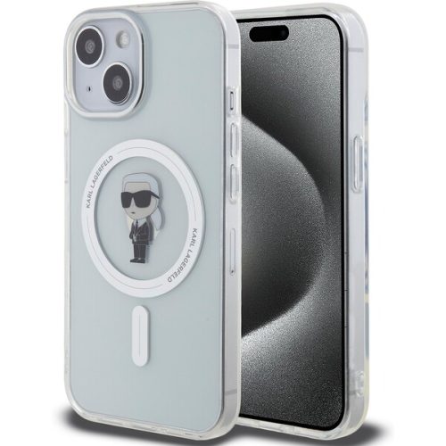 Karl Lagerfeld IML Ikonik MagSafe Kryt iPhone 15 čirý Karl Lagerfeld
