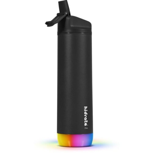 HidrateSpark bluetooth chytrá láhev s brčkem černá HidrateSpark
