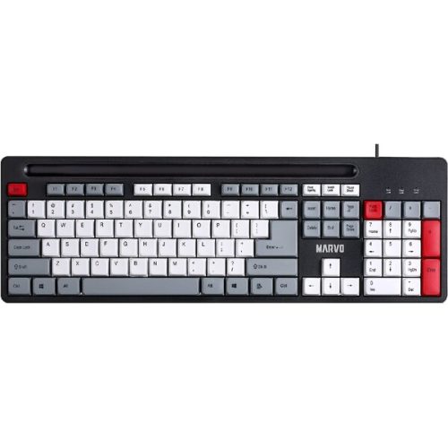 Marvo KB005 drátová klávesnice (US) černo-červená Marvo