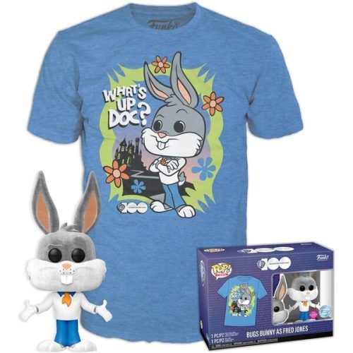 Funko POP! & Tee Box: WB100- Bugs as Fred (Flocked) L Funko